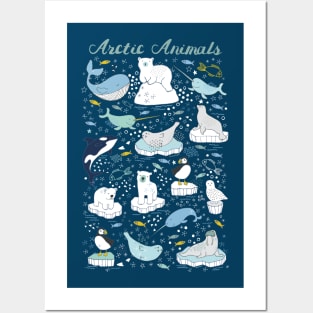 Arctic Animals - Cute arctic Animal design by Cecca Designs Posters and Art